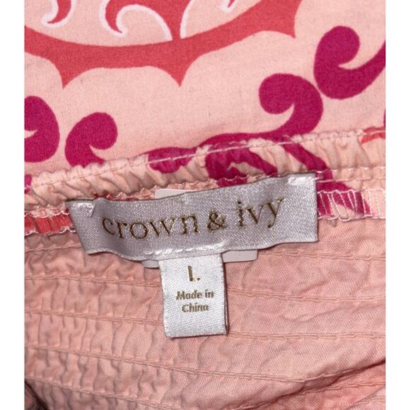 Crown & Ivy Women’s Puff Sleeve Short Dress Size Large - Picture 5 of 6